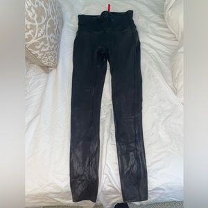 SPANX Faux Leather Black Leggings